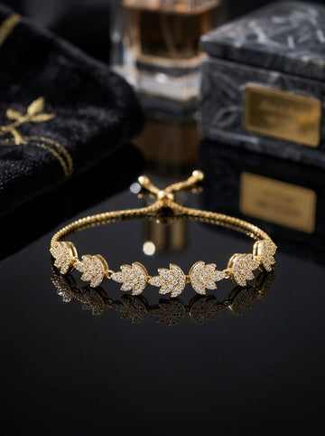 Elegant Gold Crystal Bracelet