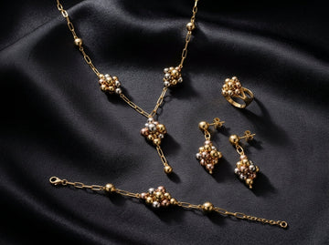 Elegant Tri-Color Jewelry Set