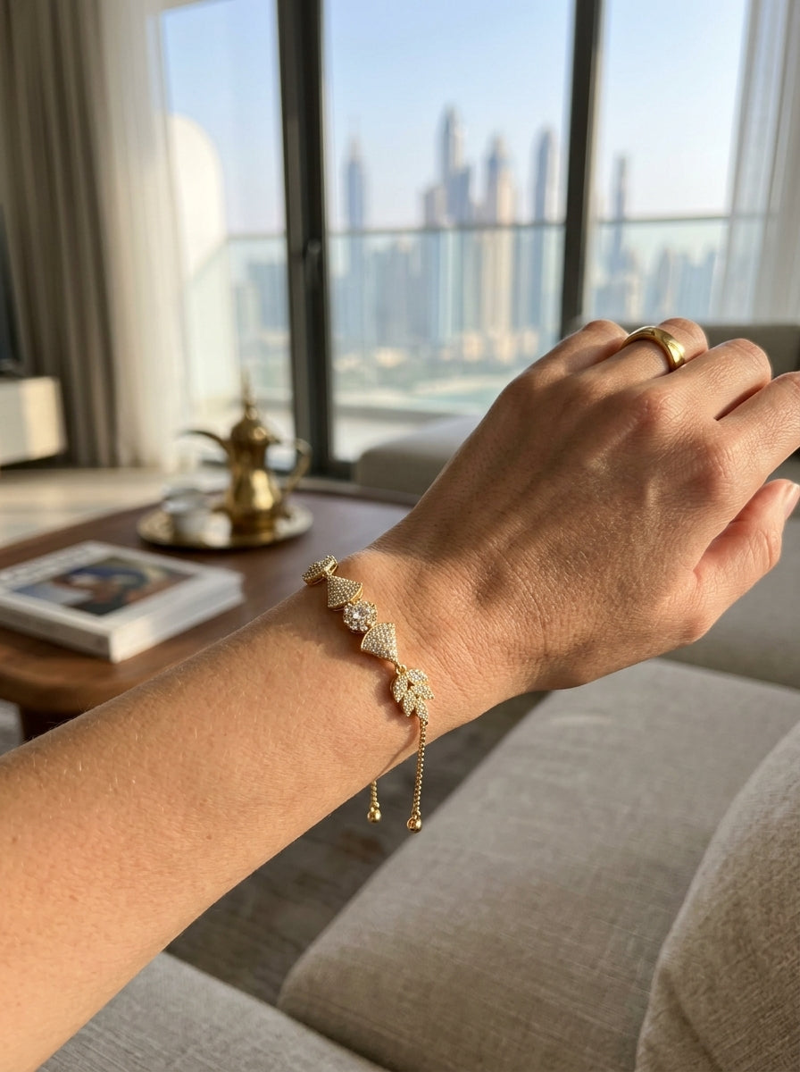 Elegant Gold Crystal Bracelet